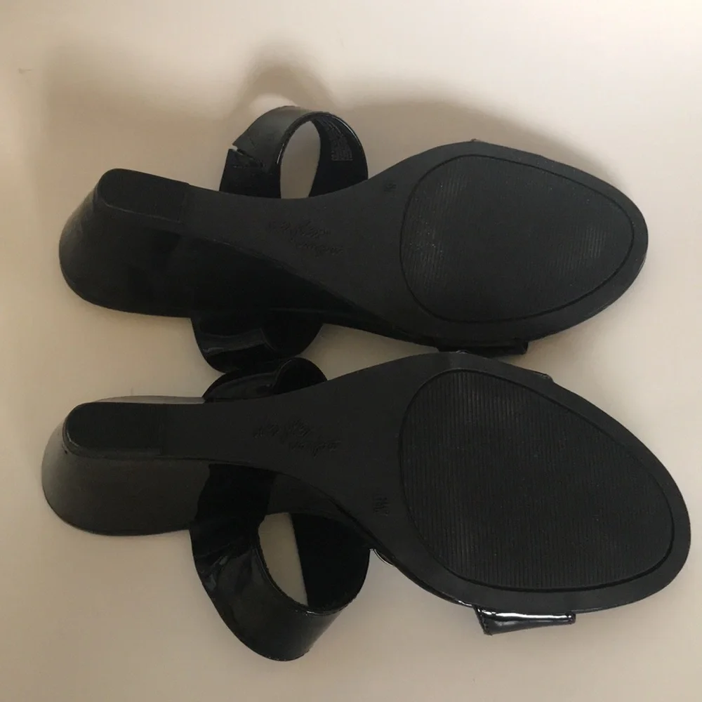 Dexflex Comfort slip on wedges black silver 6.5W